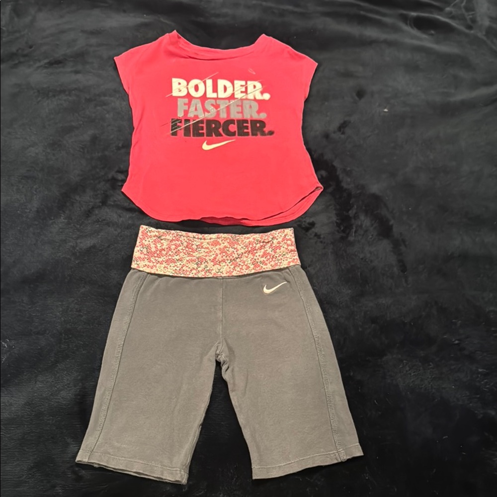 Nike Gray and Pink Matching Set Sporty Style SIZE 2T